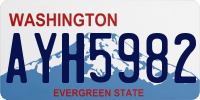 WA license plate AYH5982