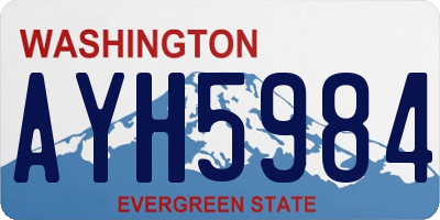 WA license plate AYH5984