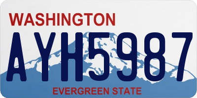 WA license plate AYH5987