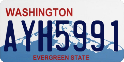WA license plate AYH5991