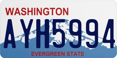 WA license plate AYH5994