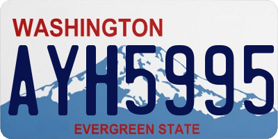 WA license plate AYH5995