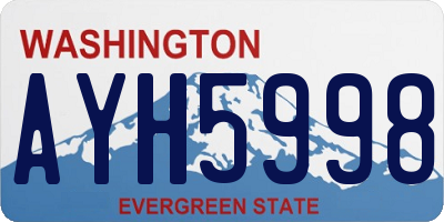 WA license plate AYH5998