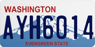 WA license plate AYH6014