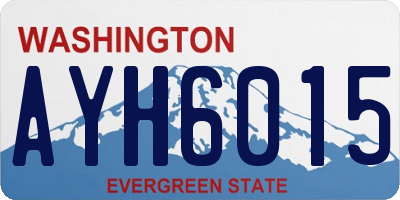 WA license plate AYH6015