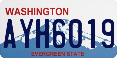 WA license plate AYH6019