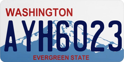 WA license plate AYH6023