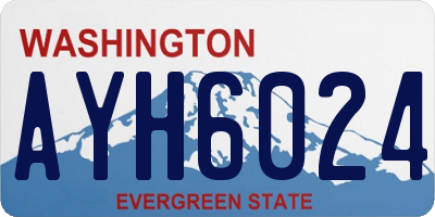 WA license plate AYH6024