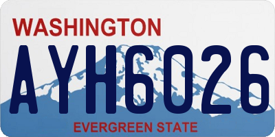 WA license plate AYH6026