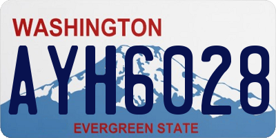 WA license plate AYH6028