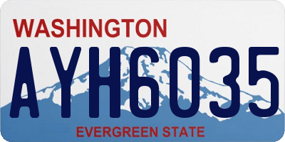 WA license plate AYH6035