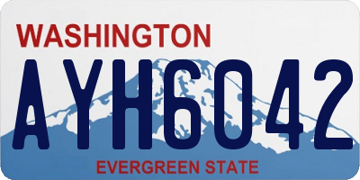 WA license plate AYH6042