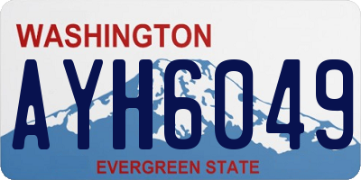 WA license plate AYH6049