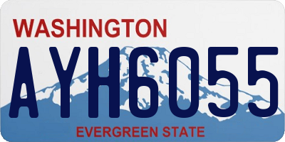 WA license plate AYH6055