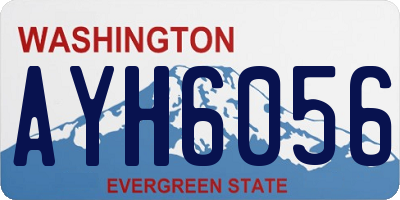 WA license plate AYH6056