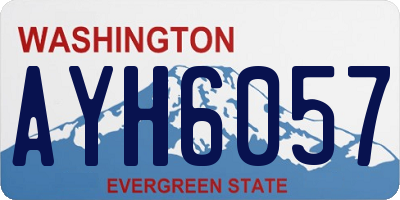 WA license plate AYH6057