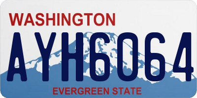 WA license plate AYH6064