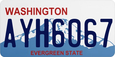 WA license plate AYH6067