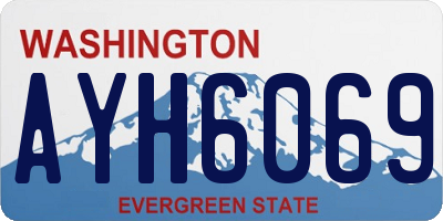 WA license plate AYH6069