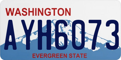 WA license plate AYH6073