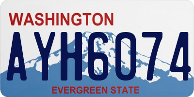 WA license plate AYH6074
