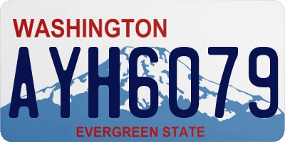 WA license plate AYH6079