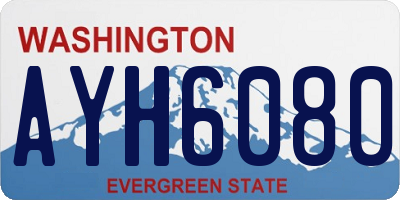 WA license plate AYH6080