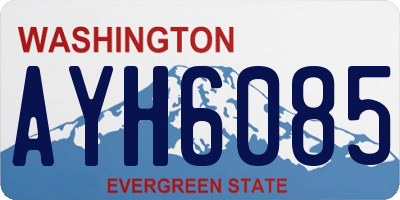 WA license plate AYH6085