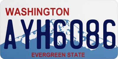 WA license plate AYH6086