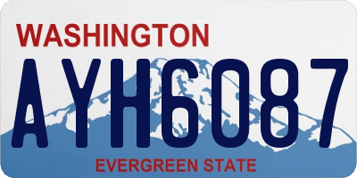 WA license plate AYH6087