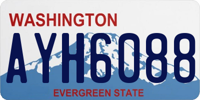 WA license plate AYH6088