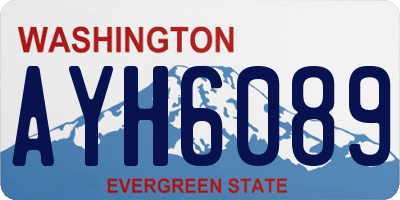 WA license plate AYH6089