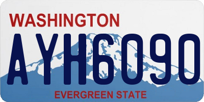WA license plate AYH6090