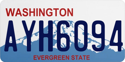 WA license plate AYH6094