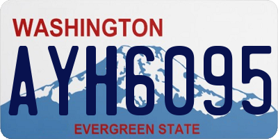 WA license plate AYH6095