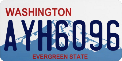 WA license plate AYH6096