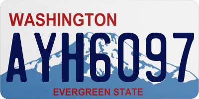 WA license plate AYH6097