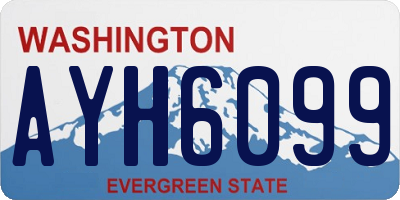 WA license plate AYH6099