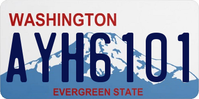 WA license plate AYH6101