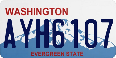 WA license plate AYH6107