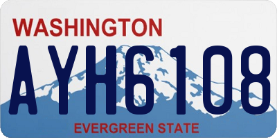 WA license plate AYH6108