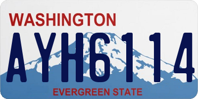 WA license plate AYH6114
