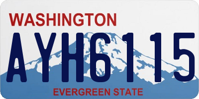 WA license plate AYH6115