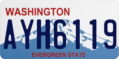 WA license plate AYH6119