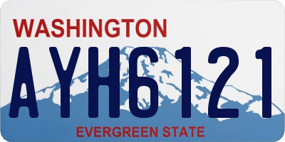 WA license plate AYH6121