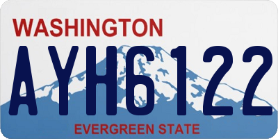 WA license plate AYH6122