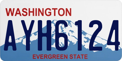 WA license plate AYH6124