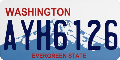 WA license plate AYH6126