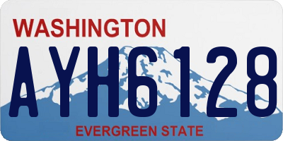 WA license plate AYH6128