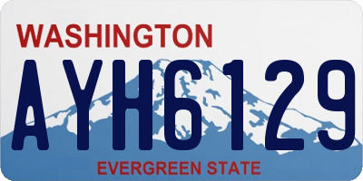 WA license plate AYH6129